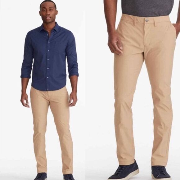 UnTUCKit Chancellor Straight Fit Pant in tan khaki NWT 35x30 - Picture 1 of 7